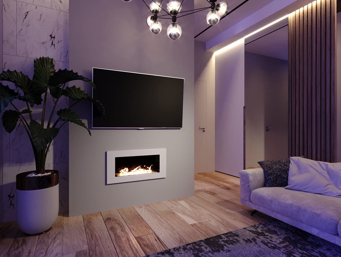 Биокамин "Русский огонь" Блонд 800V встраиваемый с защитным и декоративным стеклом по цене 31 550 руб.