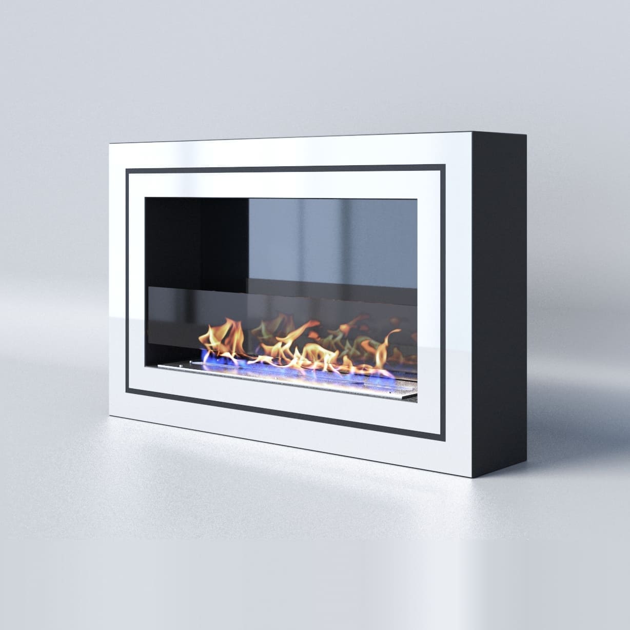 Биокамин "Русский огонь" Стенли 800N настенный (высота 500мм.) с защитным и декоративным стеклом по цене 41 050 руб.