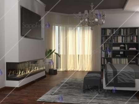 Встраиваемый торцевой очаг 1400 SappFire по цене 62 600 руб.