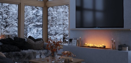 Биокамин Airtone LOG 1100 steel по цене 499 000 руб.