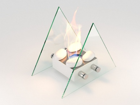 Настольный биокамин Lux Fire "Вулкан" M Белый по цене 11 490 руб.